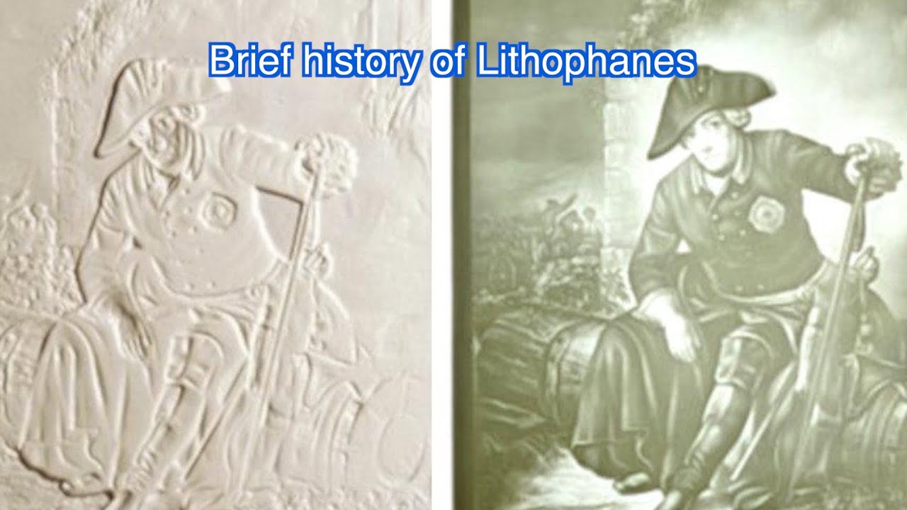 A classic porcelain lithophane held up to light